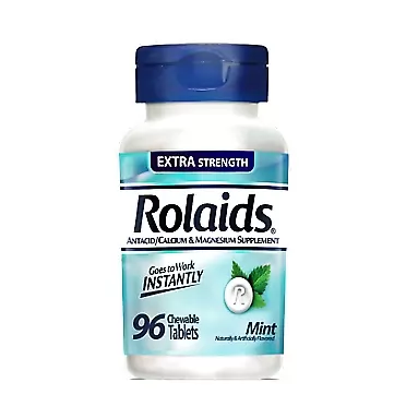 Rolaids Extra Strength Antacid Chewable Tablets, Mint, 96-Count