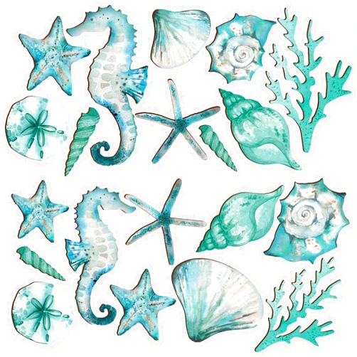 Lineshading 20 Pcs Wooden Beach Wall Decor Coastal Beach Theme Art Decorations Ocean Seashell Starfish Seahorse Decor Nautical Wall Art Beach Theme Bathroom Decor for Outdoor Farmhouse House Home