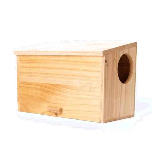 Shinegro Pine Wood Squirrel House Feeder Outdoor Nesting Box for Habitat Residence