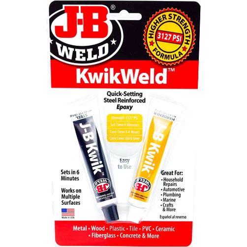 J-B Weld 8276 KwikWeld Quick Setting Steel Reinforced Epoxy - Dark Grey 2 oz