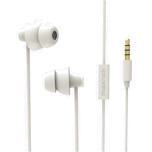 MAXROCK Sleeping Headphones, in-Ear Soundproof Earplug Soft Earbuds with Mic Noise Cancelling Sleep Earphones Earpods for Side Sleeper, Insomnia, Snoring, Air Travel, Bedtime Listening… (White)