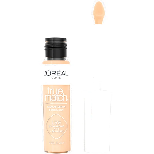 L'Oreal Paris L’Oréal Paris True Match Radiant Serum Concealer, Brightening Under Eye Concealer Make Up with 1.5% Hyaluronic Acid and Caffeine, N5, 0.33 Oz