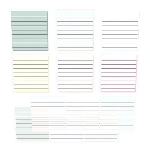 Temiary 6Pads Transparent Sticky Notes with Lines, Clear Sticky Note Waterproof See Through Memo Pad, Markers Stickers Translucent Index Book Tabs for Annotating Bible Study Supplies, 50Sheets/Pad
