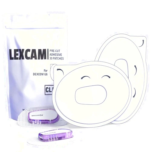 Lexcam – Dexcom G6 Adhesive Patch (30-Pack) – Waterproof, Transparent Overpatches for Continuous Glucose Monitoring – Color Clear, Sensor is NOT Included.
