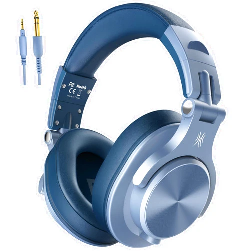 OneOdio A71 Hi-Res Studio Recording Headphones - Wired Over Ear Headphones with SharePort, Monitoring & Mixing Foldable Headphones with Stereo Sound (Sky Blue)