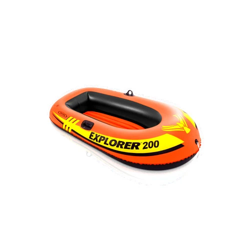 INTEX Explorer Inflatable Boat Series: Dual Air Chambers – Welded Oar Locks – Grab Handles – Bow Rope – Sporty Design