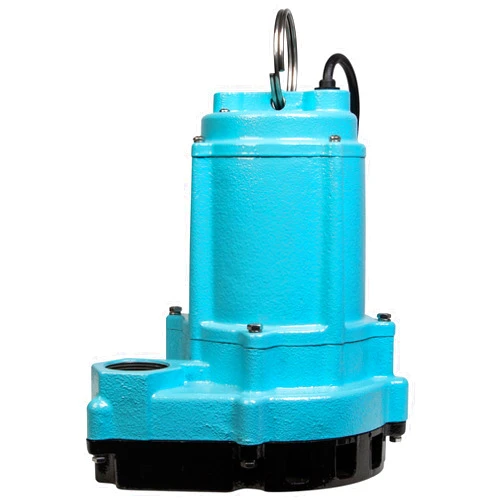 Little Giant 9ECH-CIM 115-Volt, 4/10 HP, 4200 GPH Manual Submersible Cast Iron High Head Effluent Pump with 30-Ft. Cord, Blue, 509533