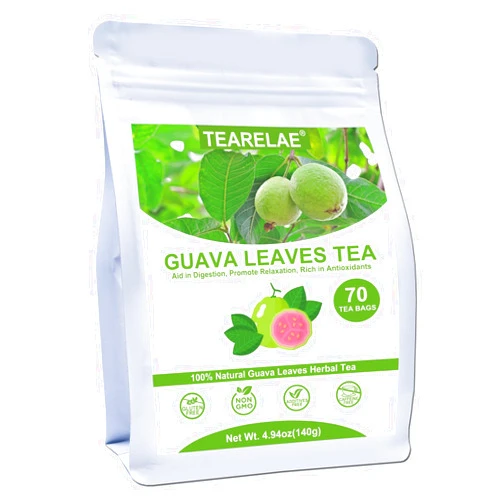 TEARELAE - Guava Leaves Tea Bags - 70 Count - 100% Pure Natural Guava Leaves - Aid in Digestion, Promote Relaxation - Non-GMO - Caffeine-Free