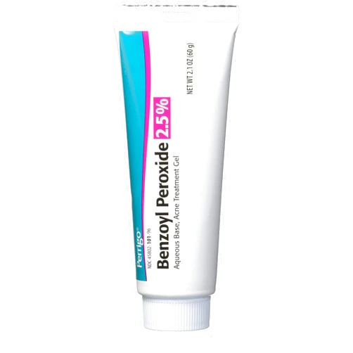 Perrigo 2.5% Benzoyl Peroxide Acne Treatment Gel 60gm Tube