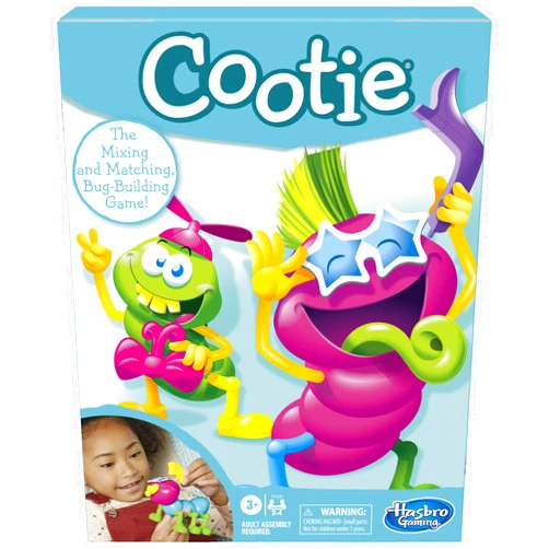 Hasbro Gaming Cootie Mixing and Matching Bug-Building Game | 2-4 Players | Easy Preschool Board Games | Back to School Gifts for Kids | Ages 3+
