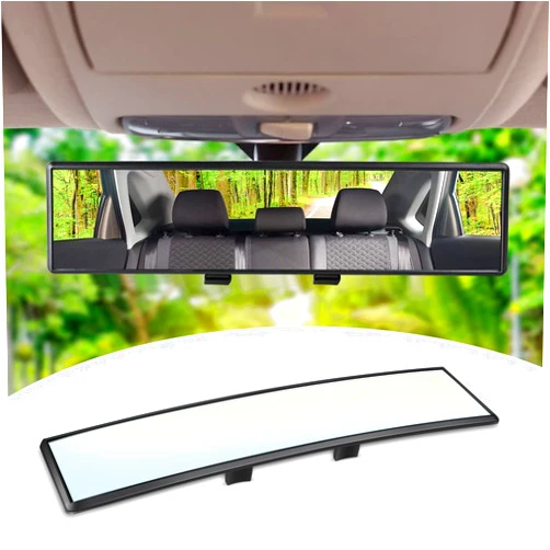 Ouzorp Car HD Rearview Mirrors 12 Inch, Interior Clip-on Panoramic Rear View Mirror, Wide Viewing Range Rear View Mirror, Universal Use for Cars, SUVs, Trucks, Vehicles