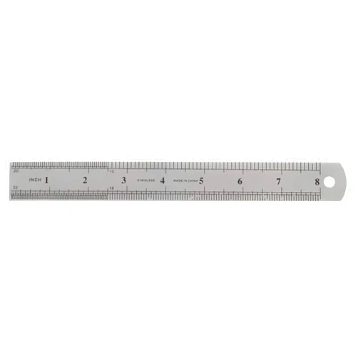 OFXDD Stainless Steel Metric and Imperial Ruler - 8 Inches (20 cm) - Metal Flexible Ruler - Centimeters & Inch Metal Ruler Steel
