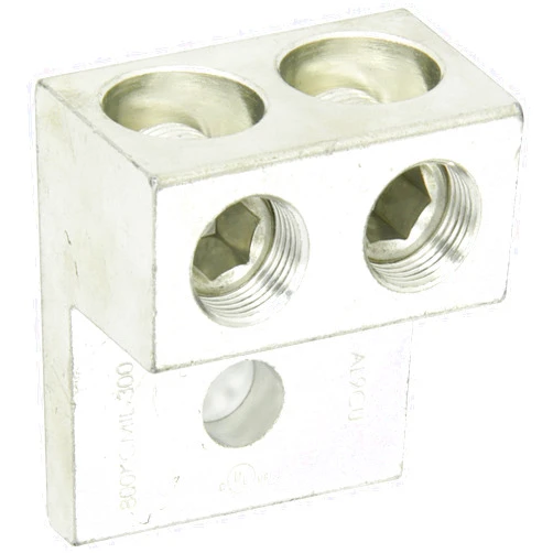 NSI 2-800T Dual Rated Mechanical Double Lug, 800-300 MCM Wire Range, 1/2