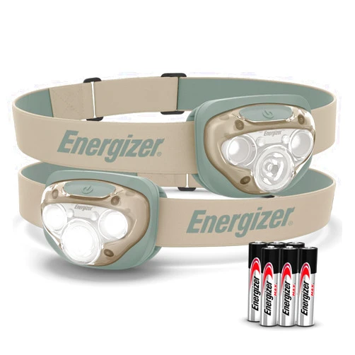 Energizer LED Headlamp PRO (2-Pack), IPX4 Water Resistant Headlamps, High-Performance Head Light for Outdoors, Camping, Running, Storm, Survival LED Light for Emergencies (Batteries Included)