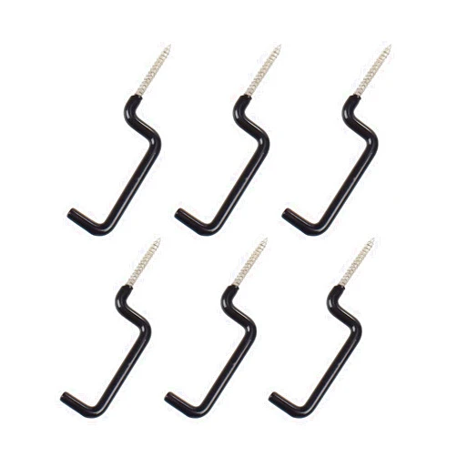 SHENG-RUI Archery Bow Hook Real Tree Stand Bow Hangers Bow Gear Holder Outdoor Hunting Accessory Black(6pcs/Pack