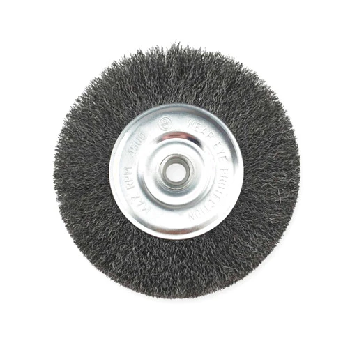 IVY Classic 39052 4-Inch x 1/2 - 3/8-Inch Arbor, Carbon Steel Crimped Bench Wire Wheel - 0.012-Inch Coarse, 1/Card