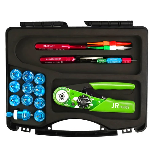 JRready ST2161-1 Crimp Tool Kit NEW-AS2G Crimper M22520/2-01 G125 GO NO-GO GAGE 11 Pcs Positioners DAK20B DRK20B M81969/14-01 M81969/14-10 Installing Removal Tool