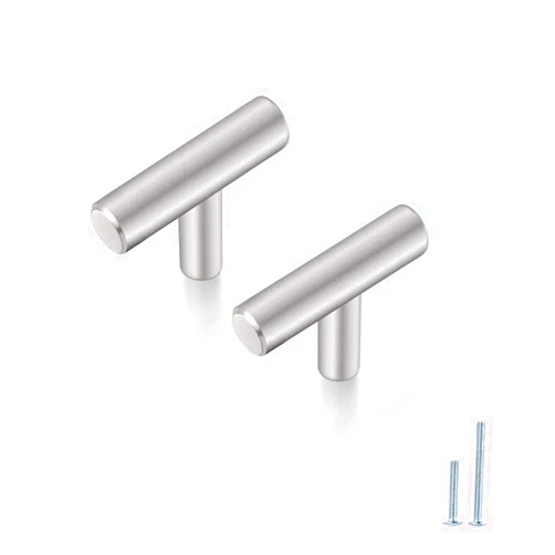 Probrico Kitchen Cabinet Drawer Handles and Pulls Stainless Steel (T-Knob, 10 Pack), T Bar Cabinet Knobs