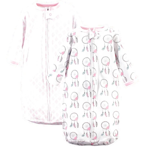 Hudson Baby Unisex Baby Cotton Long-Sleeve Wearable Sleeping Bag, Sack, Blanket