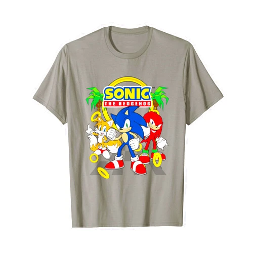 Sonic The Hedgehog Main Trio Gold Rings Epic Group Shot T-Shirt