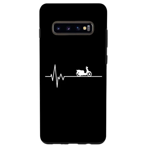 Moped Mofa Zubehör Geschenke für Mopedfahrer Galaxy S10+ Scooter Heartbeat Moped Driver ECG Pulse Scooter Moped Case