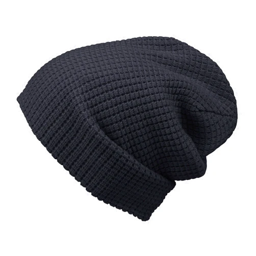 Morehats Cotton Embossed Knit Slouchy Beanie Winter Warm Ski Skater Hip-hop Hat