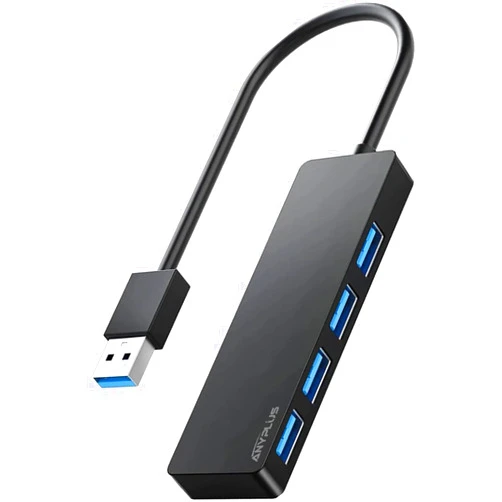 ANYPLUS USB 3.0 Hub, 4 Port USB Hub Splitter,Portable USB Adapter Mini Multiport Expander for Desktop, Laptop, Xbox, Flash Drive, HDD, Console, Printer, PC, Keyboards, HP, Dell