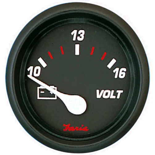 Faria Beede Instruments Faria 14605 Pro Voltmeter Gauge - 10-16 VDC - Red, 2