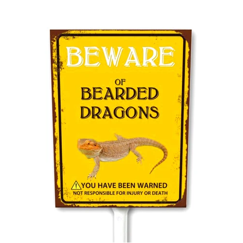 Ygzyahpwe Retro Beware Of Outopus Metal Yard Sign With Stake for Garden Lawn Patio 7