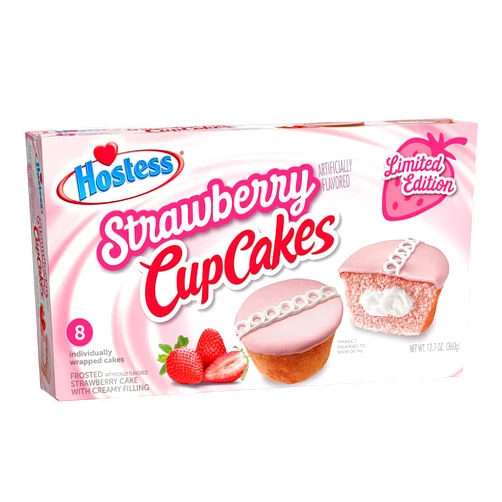 Hostess CupCakes [One 8 Count Package] (Strawberry)