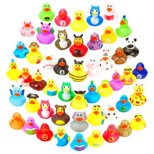 Playbees Rubber Ducks in Bulk 100 Pack Assortment Duckies Kids Baby Bath Shower Toys Jeep Ducking Floater Summer Beach Pool Activity Baby Showers Accessories Classroom Incentives