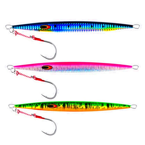 Goture Fishing Jigs Saltwater,60g-400g Vertical Jigs with Assist Hook, Speed Fast Jig Deep Sea Fishing Jigging Spoon Lures for Tuna, Salmon, Sailfish, Striped bass, Grouper Snapper, Kingfish