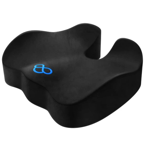 BlissTrends Seat Cushion,Thick Memory Foam Cushions for Office Chair, Car Seat, Airplane, Relieving Pressure Tailbone Sciatica Back Pain for Long Sitting Office Workers, Car Drivers 4.7in Thick Black