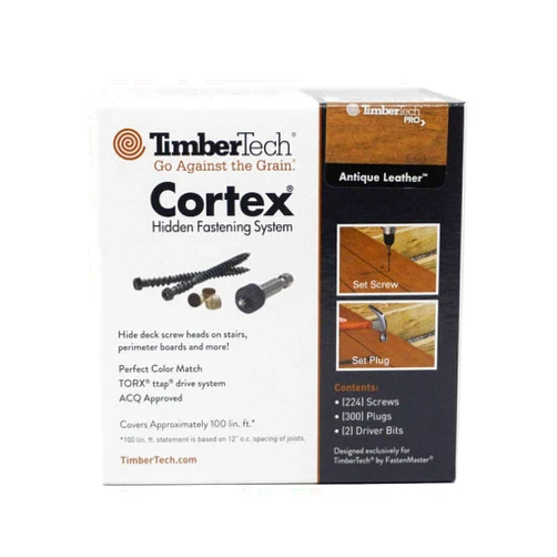 FASTENMASTER JiXun Cortex Plug Hidden Fasteners for TimberTech Antique Leather (100 lin/ft)