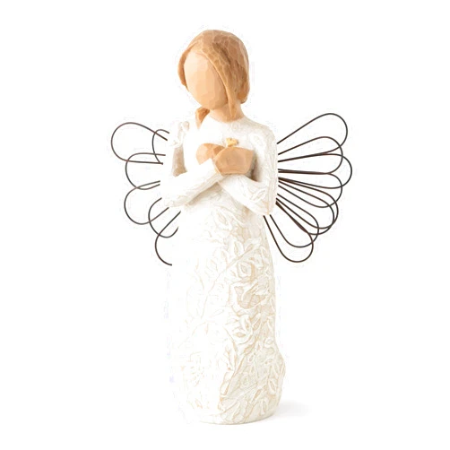 Willow Tree Remembrance Angel (Lighter Skin), Memories…Hold Each one Safely in Your Heart, A Gift to Express Sympathy, Comfort, Remembrance and Healing, Sculpted Hand-Painted Figurine