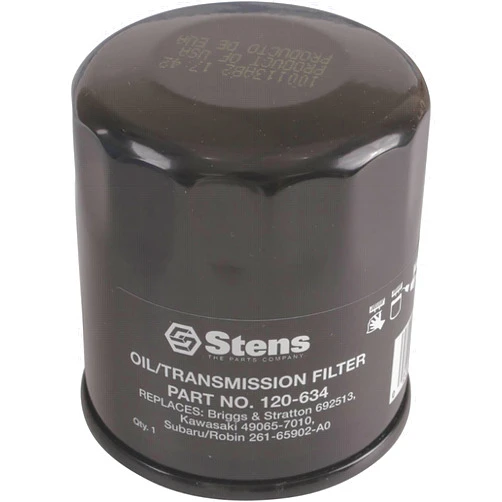 Stens 120-634 Oil Filter Compatible With/Replacement For Kawasaki FH381-721V, FH601-770D, FJ180V and FX751-1000V; for 14-19 HP engines 49065-0724, 49065-2057 Lawn Mowers