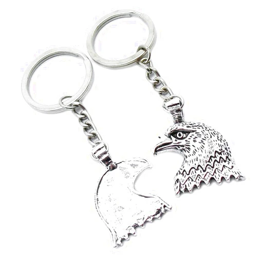Generic 100 Pieces Keychain Keyring Door Car Key Chain Ring Tag Charms Supplies MM3G6D Eagle Hawk