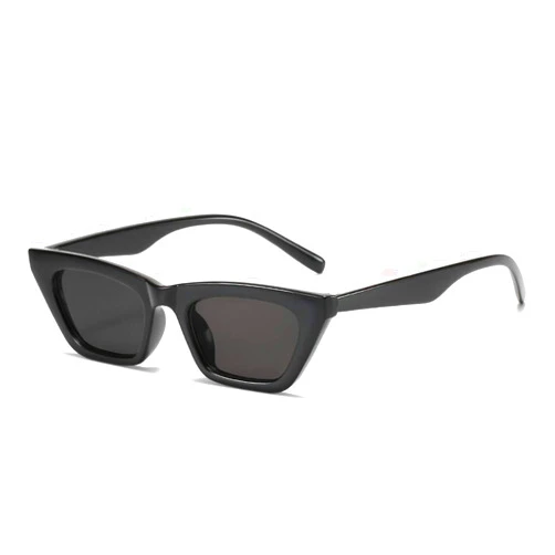 BOJOD Square Cat Eye Sunglasses For Women Fashion Vintage Trendy Cateye Sunglasses For women Black
