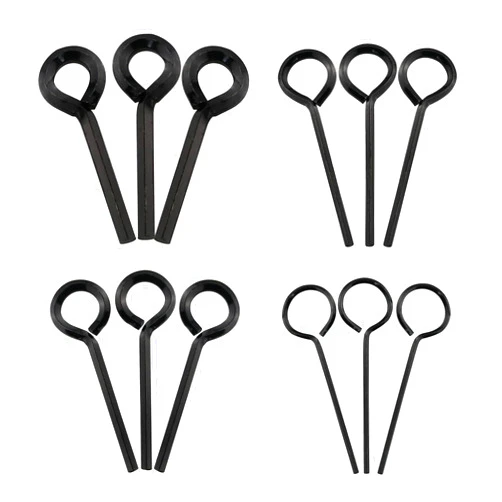 HIQU and HIST 12 PCS Black Standard Hex Dogging Key with Full Loop(5/64in,1/8 inch, 5/32 inch, 7/32 inch), Metal Allen Wrench Set Door Key for Push Bar Panic Exit Device Panic Exit Equipment
