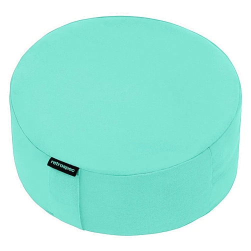 Retrospec Sedona Zafu Meditation Cushion Filled w/Buckwheat Hulls - Yoga Pillow for Meditation Practices - Machine Washable 100% Cotton Cover & Durable Carry Handle, Round
