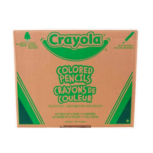 Crayola Colored Pencil Classpack (462ct), Bulk Colored Pencils, 14 Assorted Colors, School Supplies for Teachers, Ages 3+