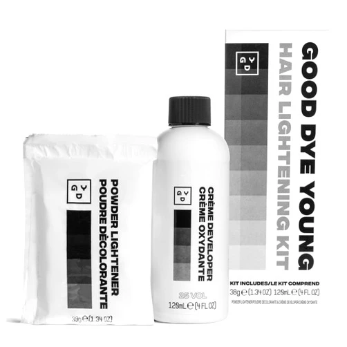 Good Dye Young Hair Lightener Kit with Dust Free Powder Lightener and 25 Volume Developer - Moisturizing Bleaching Kit - Vegan Hair Bleach (4 oz.)