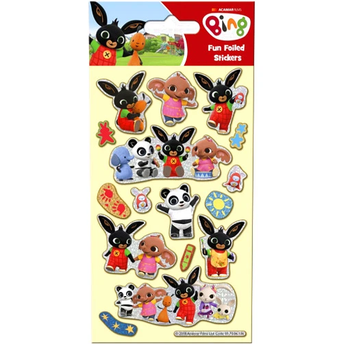 Paper Projects 01.70.06.136 Bing Bunny Sparkly Reusable Stickers, 19.5cm x 9.5cm