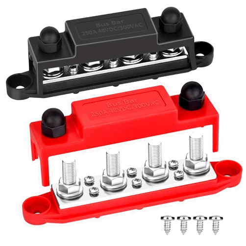 YETLEBOX Power Distribution Block Bus bar Terminal Block 4 x 3/8