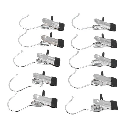 ZIZEV 10Pcs Short Tail Hanger Clip Dip Plastic Clothes Hanger Trouser Hanging Sock File Folder Open Display for Holder Display Standard Hangers