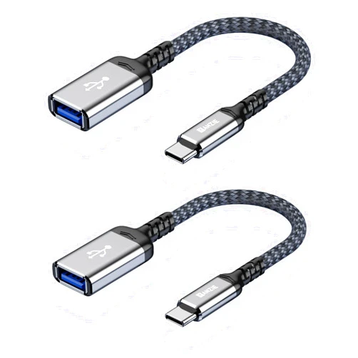 YANZIE 2-Pack USB 3.0 to USB C Male Adapter, Type-C Male to USB Female, USB C Male to USB A Female Compatible with iPhone 15 Pro/Max, MacBook Pro Air 2024, iPad Pro, Google Pixel, Samsung Galaxy