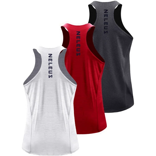 NELEUS Men's 3 Pack Running Tank Top Dry Fit Y-Back Athletic Workout Tank Tops