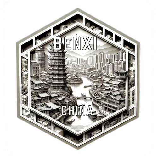 R and R Imports Benxi China Travel Destination Travel Destination Souvenir 4x4-Inch Coaster Acrylic 4 Pack