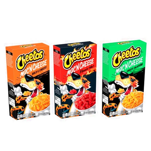 Gse Cheetos Mac'n Cheese - 3 Pack Bundle - Cheesy Jalapeno Flavor 5.7 oz Box, Flamin Hot flavor 5.9 Oz box, and Bold & Cheesy Flavor 5.9 oz Box,