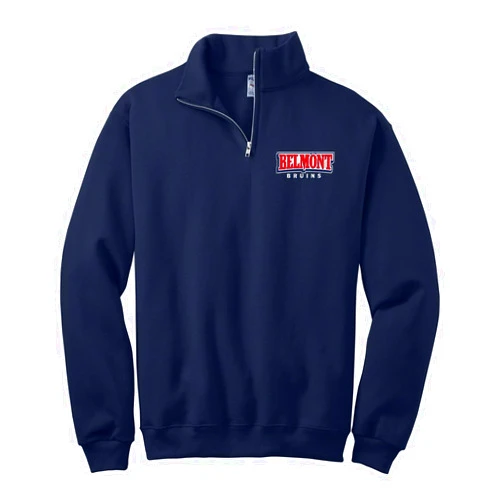 Sorority Letters Shop Belmont University Bruins Quarter Zip Cadet Collar Sweatshirt